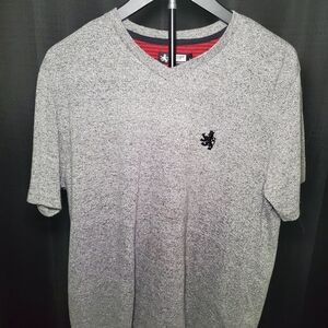 Rugby University Men's Heather Gray V-Neck Tee